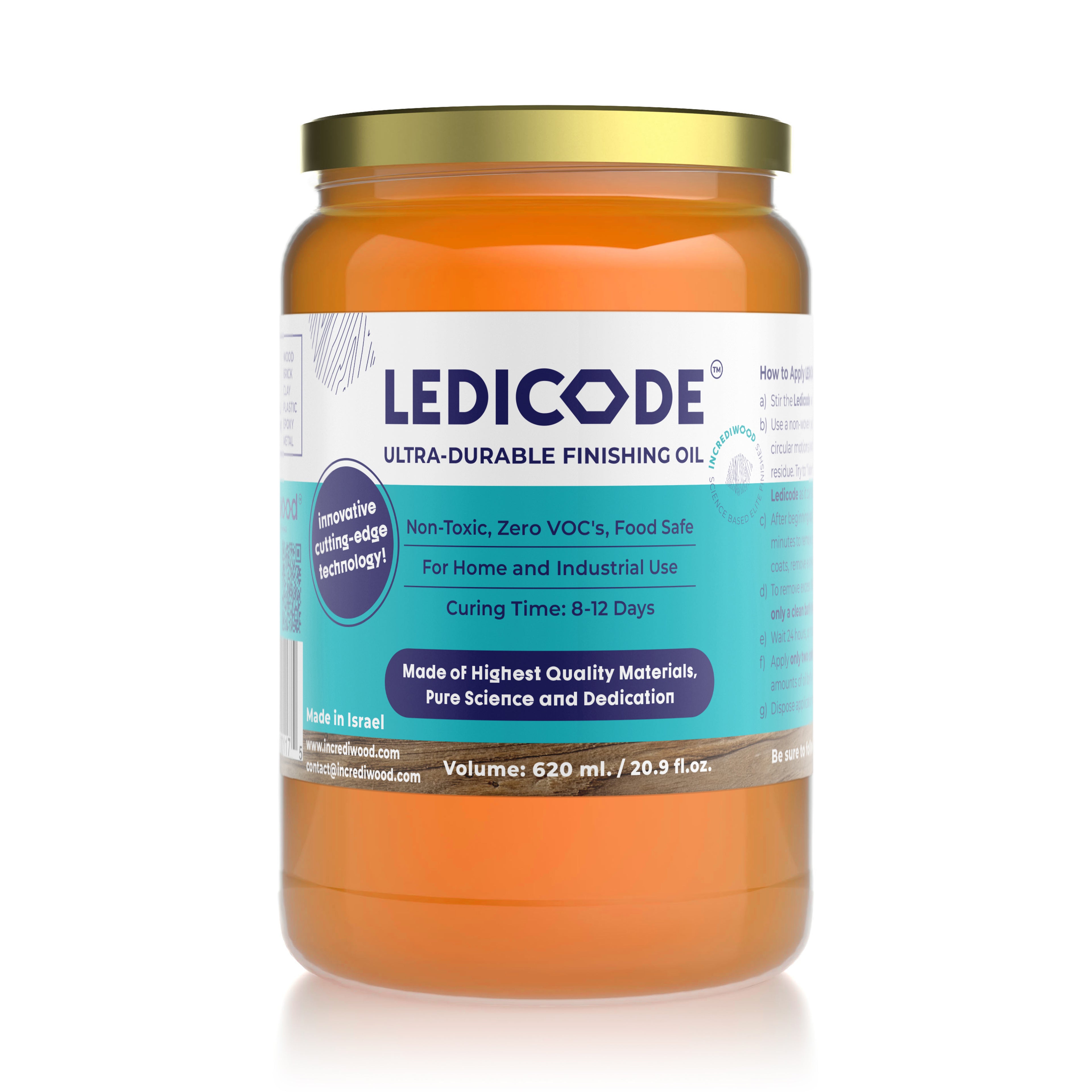 LEDICODE Hard Wax Finishing Oil – 20 oz (620 ml)