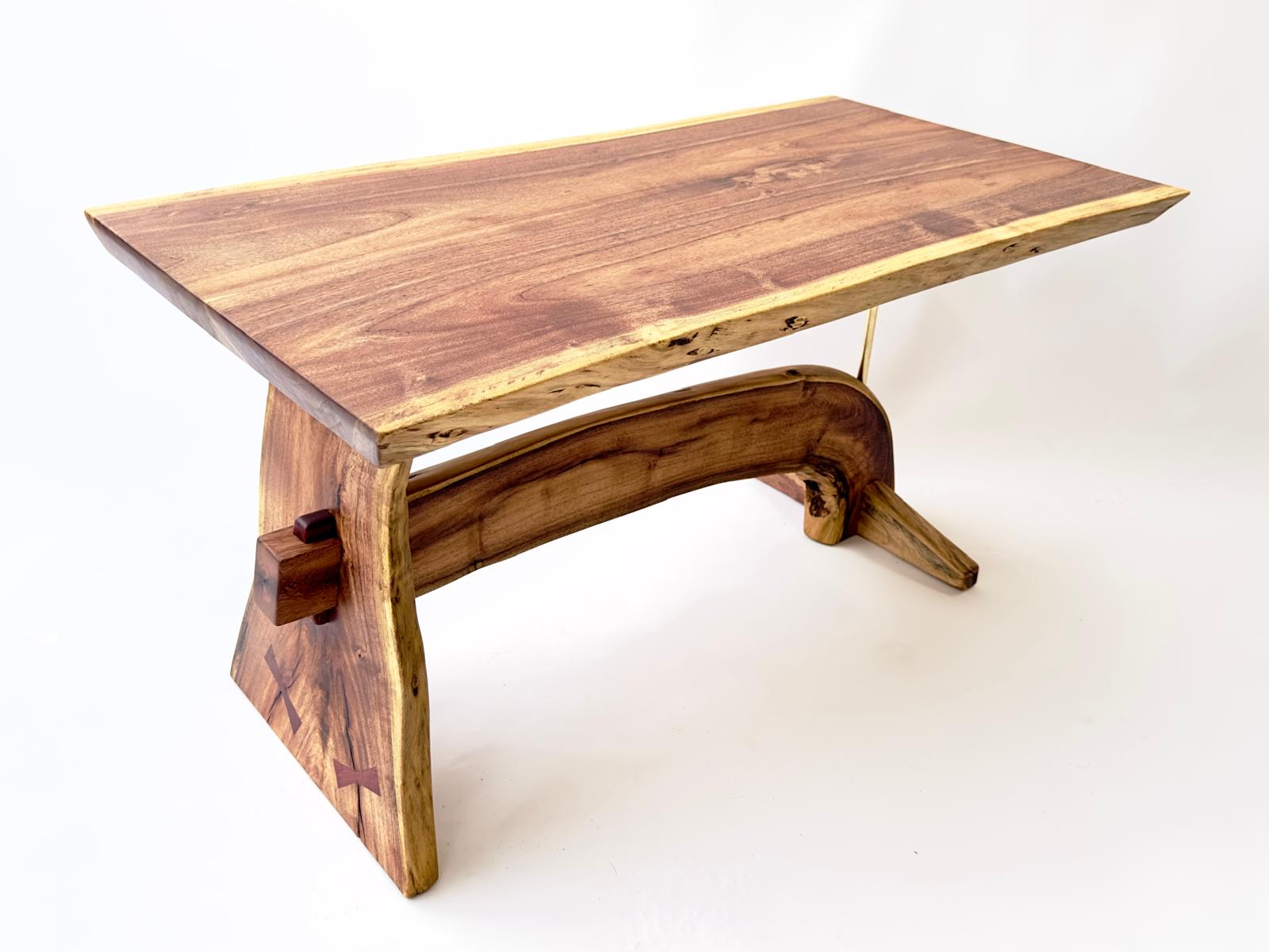 Ledicode hard wax oil wood finish applied on natural wood table